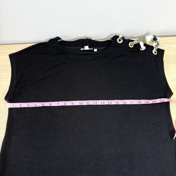 Chicos Travelers Slinky Shoulder Scarf Tie Top Size XL (3) Career Modest Event - Picture 8 of 9